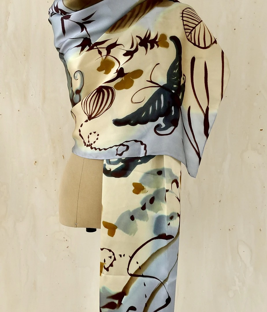 Pañuelo Silk Satín Modelo NAREL de la colección AUSTRALIS