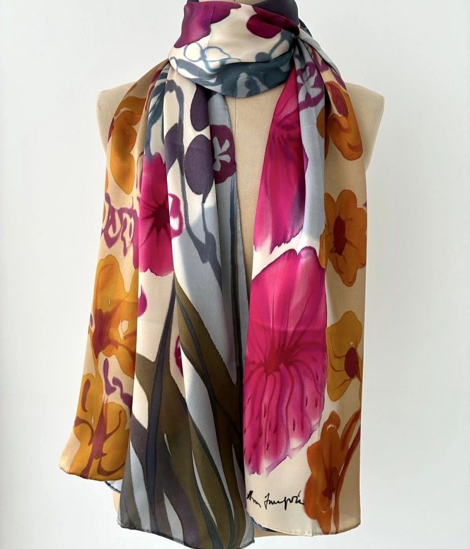 Pañuelo Silk Satín Modelo ZAFRINA de la Colección Mundana Pañuelo Silk Satín Modelo ZAFRINA de la Colección Mundana